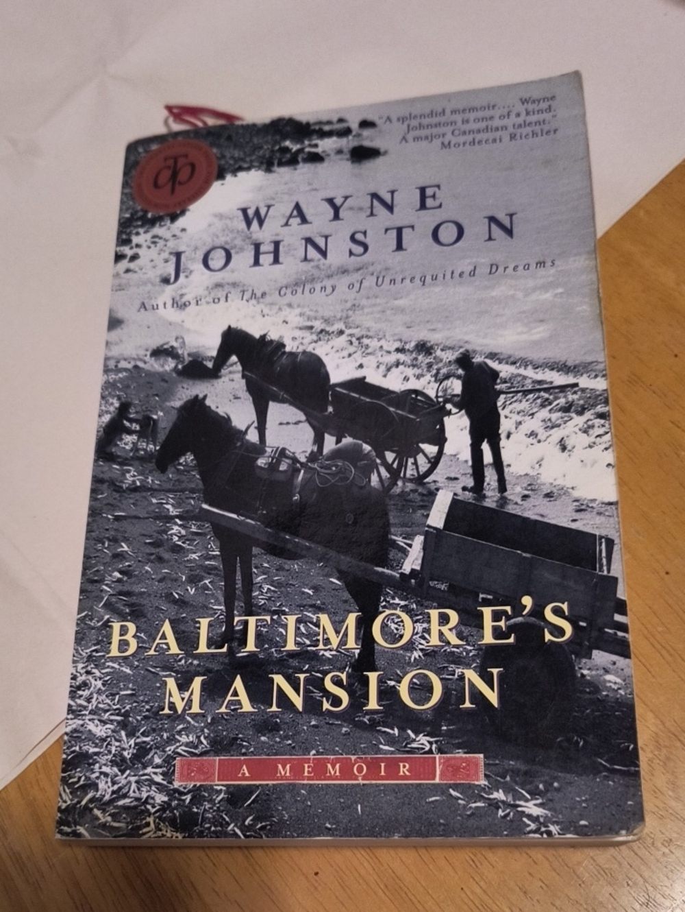 Baltimore's Mansion by Wayne Johnston - Black & Cream Paperback B5